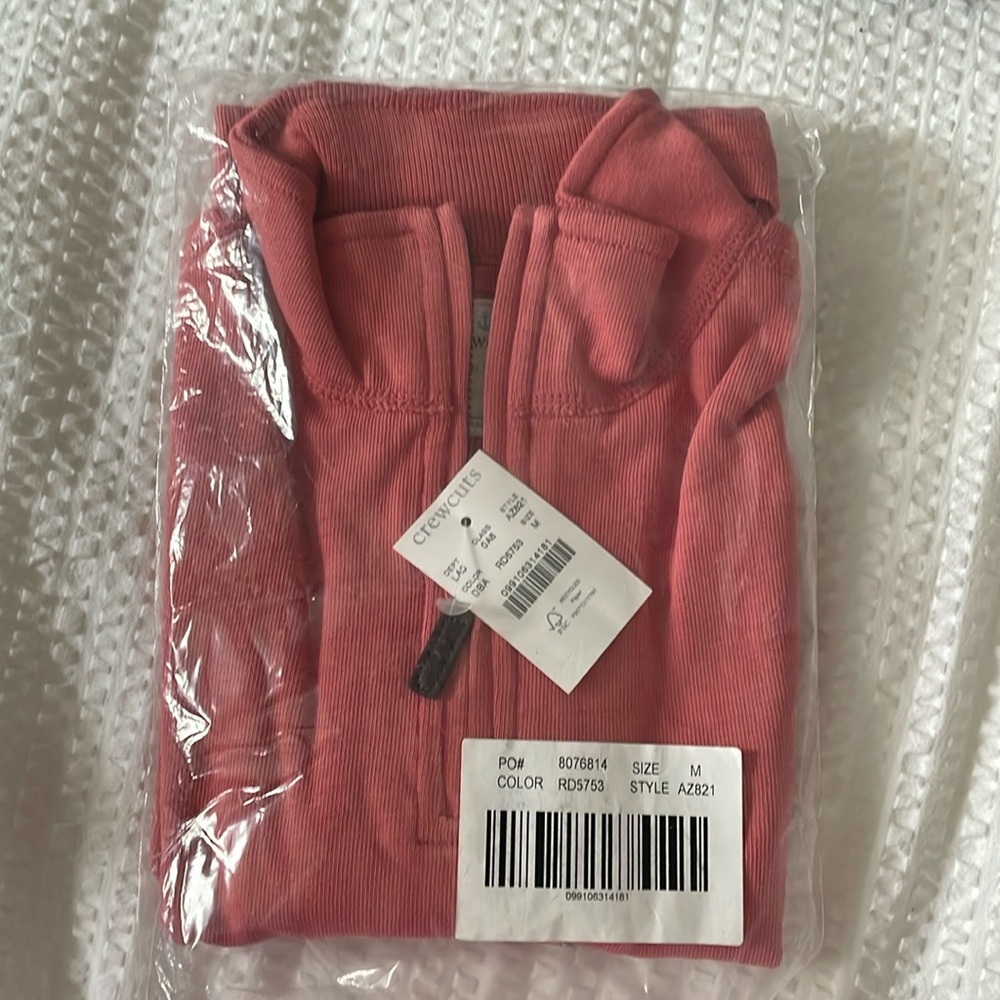 Salmon color Quarter-Zip Pullover Crewcuts size M